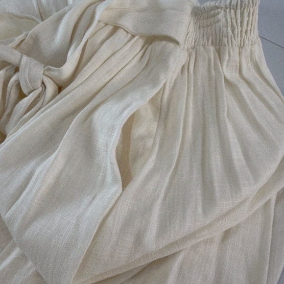 Lulus Linen Midi Skirt With Pockets! - Picture 3 of 4